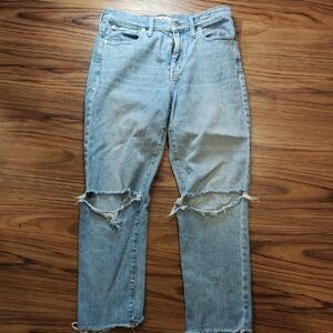 Madewell Women's Cropped Jeans in Light Blue